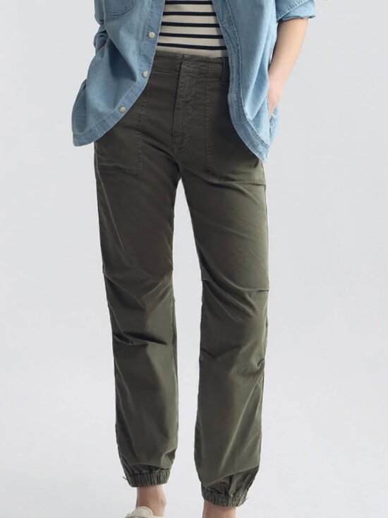 Nili Lotan Pants - Nili Lotan UTILITY COTTON PANT - Size 0 - Vintage Wash Thyme